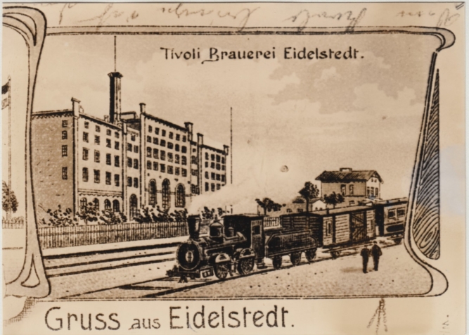 Bahnhof Eidelstedt - Postkarte 1895